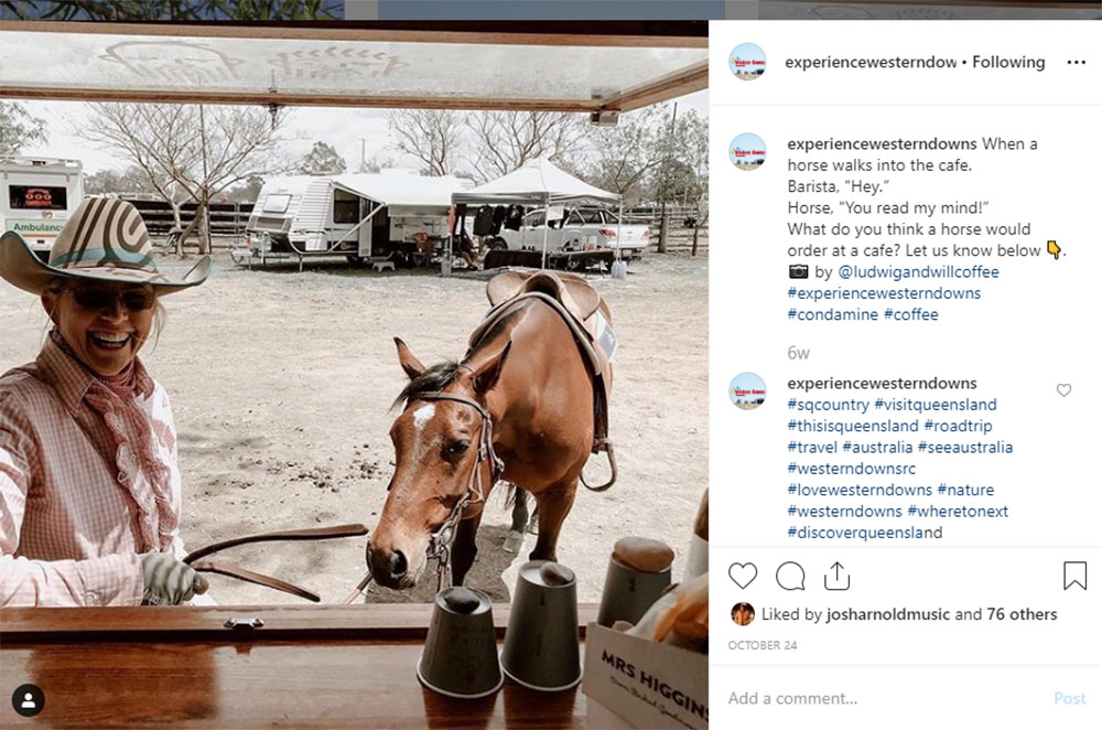 Media Mortar | Content Marketing Agency Brisbane | Instagram caption cures - Western Downs - Ludwig & Will Coffee