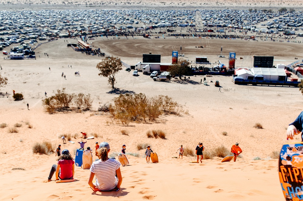 Media Mortar_Birdsville Big Red Bash_view from Big Red_Image by Tourism & Events Queensland