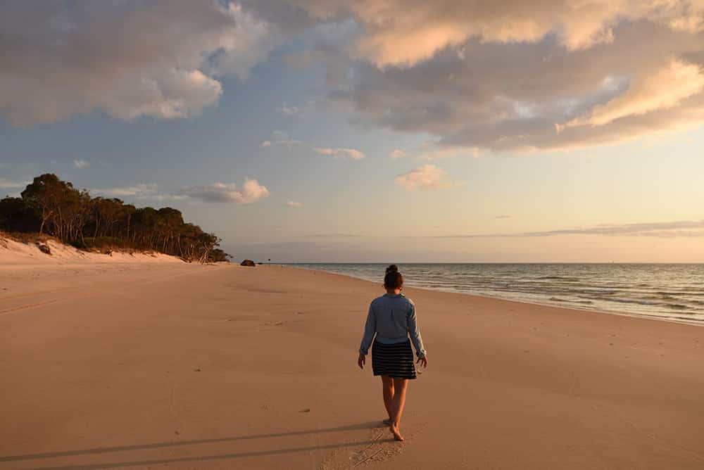 Media Mortar_Define your target audience_Girl on Moreton Island beach