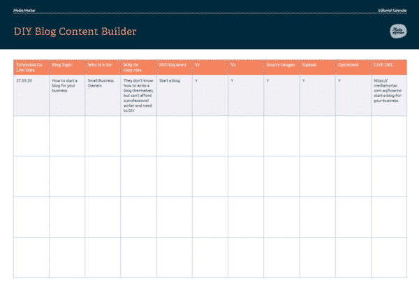 DIY Blog Content Builder